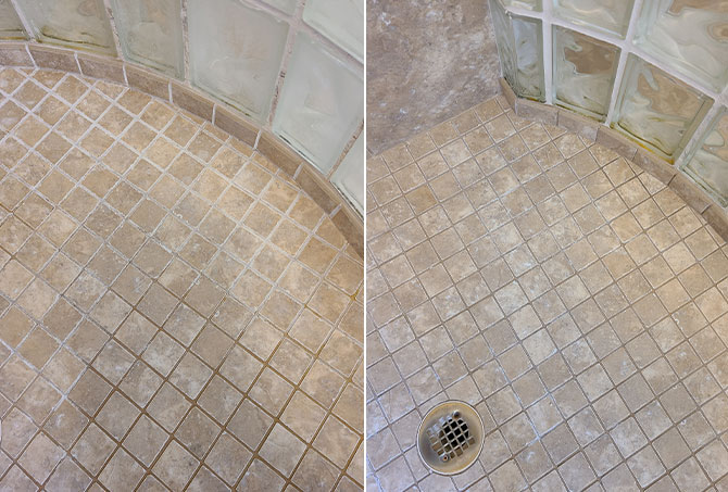 Shower Pan Before and After